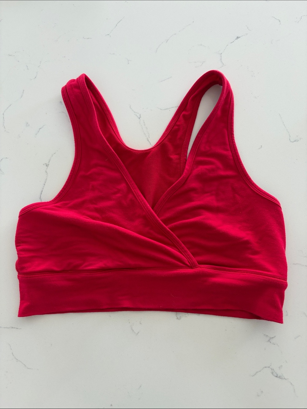 Kindred Bravely Wrap-Front Seamless Bra - Bright Red